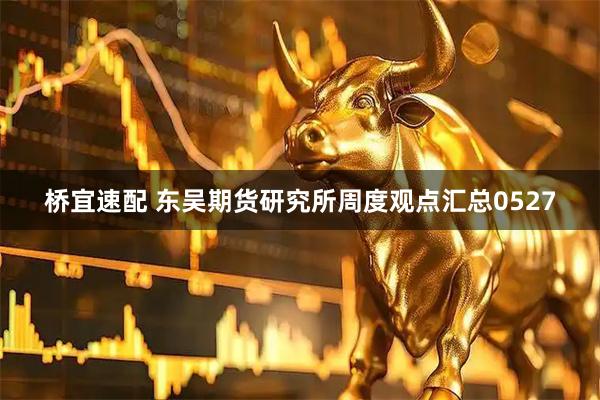 桥宜速配 东吴期货研究所周度观点汇总0527